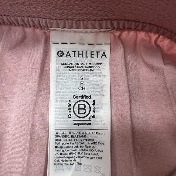 Athleta Swing Forward Pleated Hi-Low Skirt Smoked Mauve Size Small - Picture 4 of 8